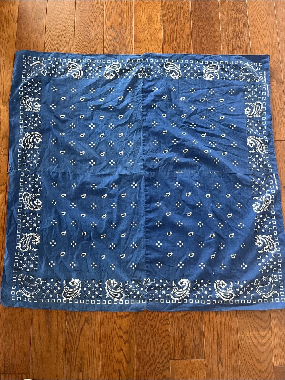 Blue Paisley Cotton Bandana Table Linen - Unbranded